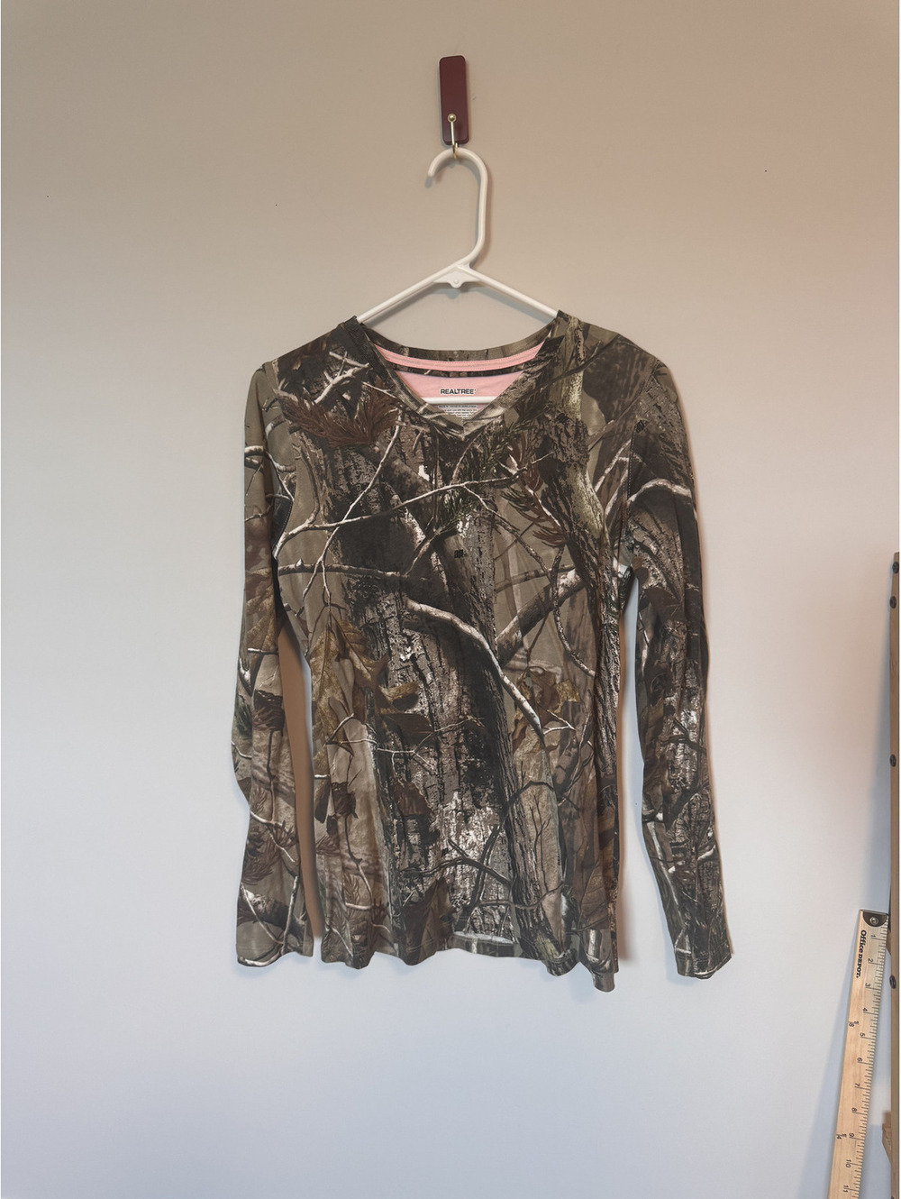 Realtree Women's Camo Long Sleeve Shirt Woodland Camouflage Outdoor Y2K SZ S